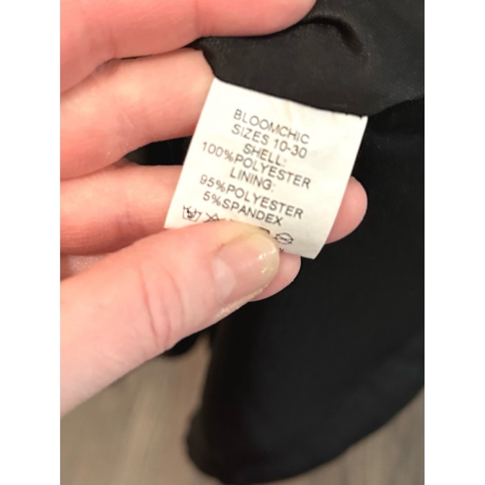 Bloomchic Black Solid Pocket Lantern Sleeve Wrap … - image 8